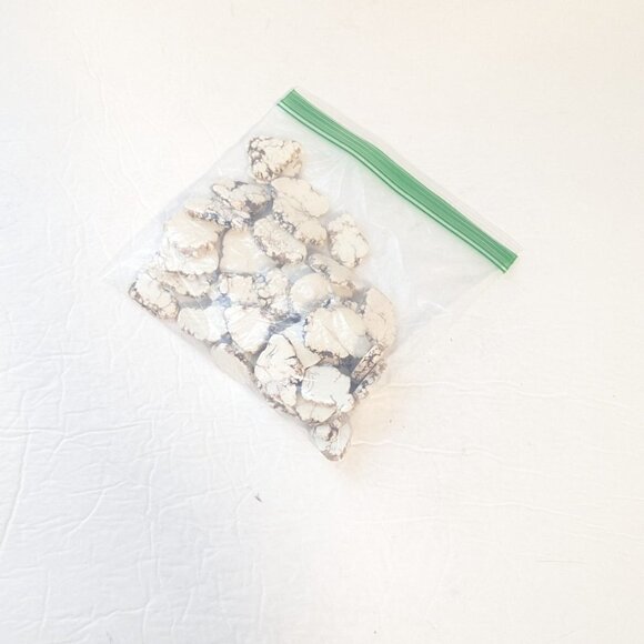 Howlite Stone Flat Beads Sliced Natural Raw Edge Natural Stone Crafts Beading - Picture 6 of 10